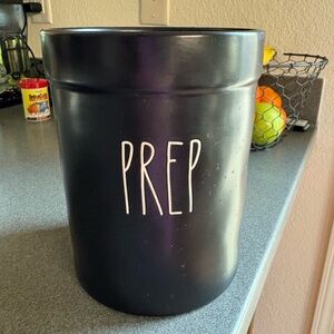 Rae Dunn Black Prep Canister